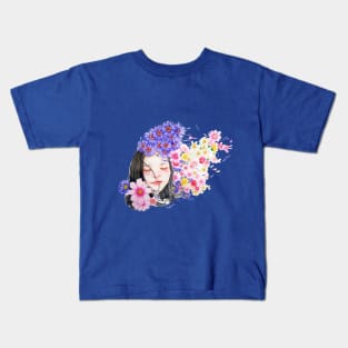 water color and roses Kids T-Shirt